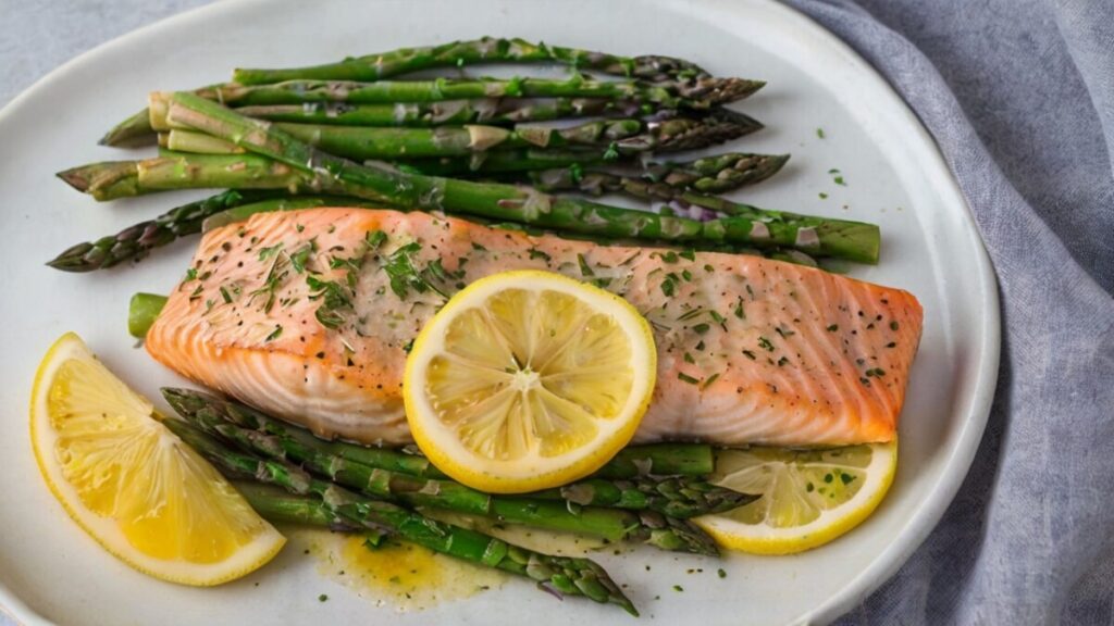 Baked Salmon with Roasted Asparagus