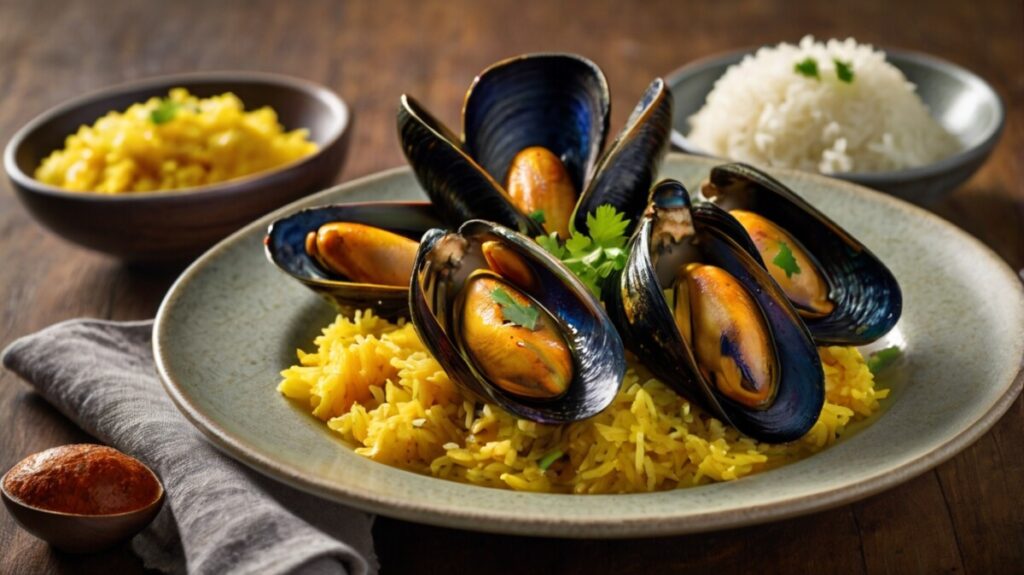 Curry Mussels with Jasmine Rice