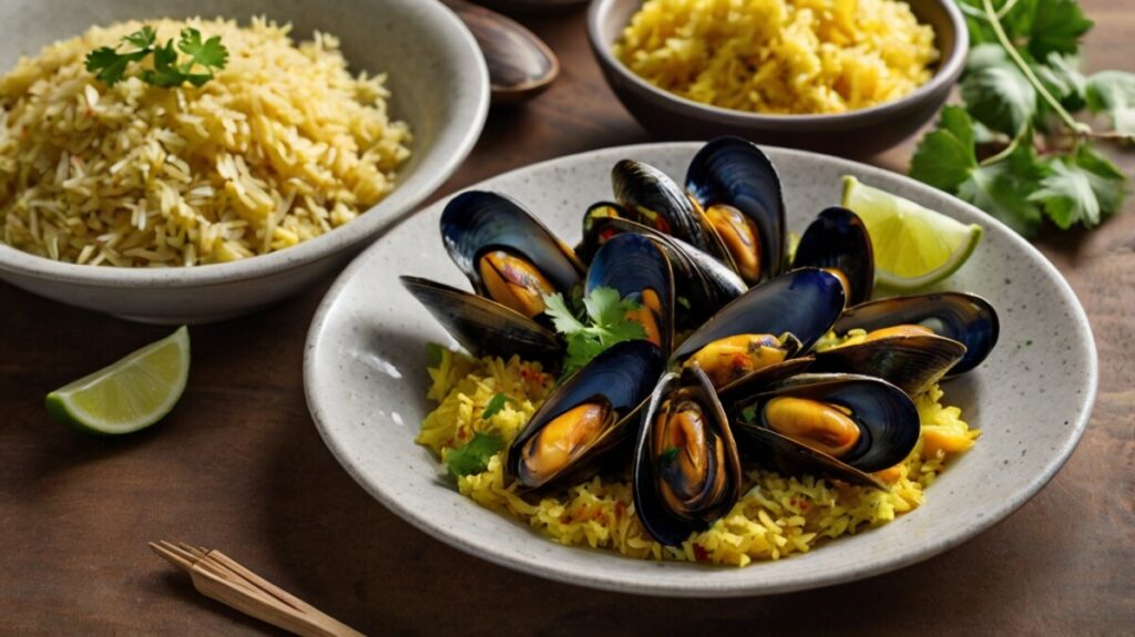 Curry Mussels with Jasmine Rice